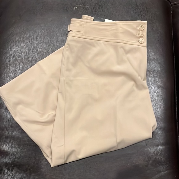 Loft Cropped Dress Pants Ann Size 10 Color Tan - Picture 5 of 5